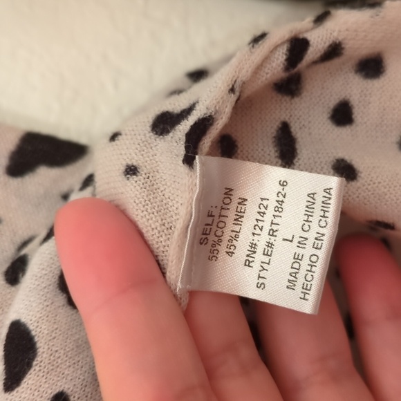 Ellison Linen Cotton Blend Oversized Cheeta Animal Print Boho Pullover Sz Large - Picture 7 of 13